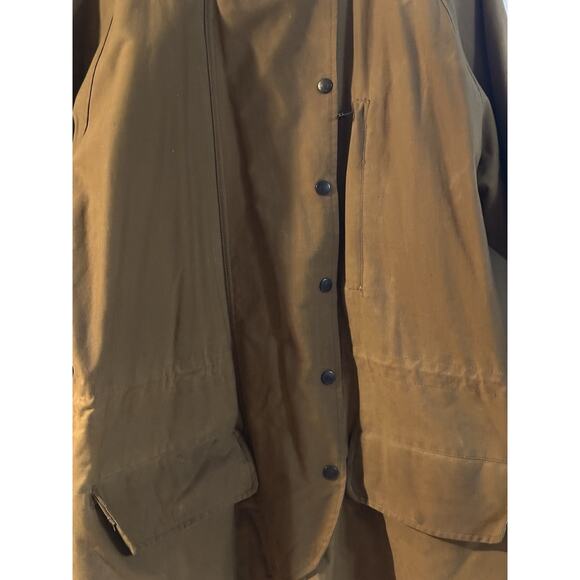 Polo Ralph Lauren Oil Cloth Hunting Shooting Rain Field Jacket Brown Size Large - Picture 6 of 13